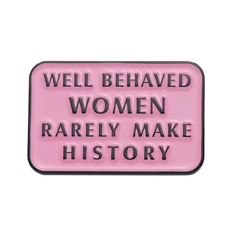 Funny Humorous Phrase Enamel Pins Creative Geometric Positive Quotes Brooches Lapel Badge Fashion Jewelry Gifts For Friends - Big Tim's Magic Emporium