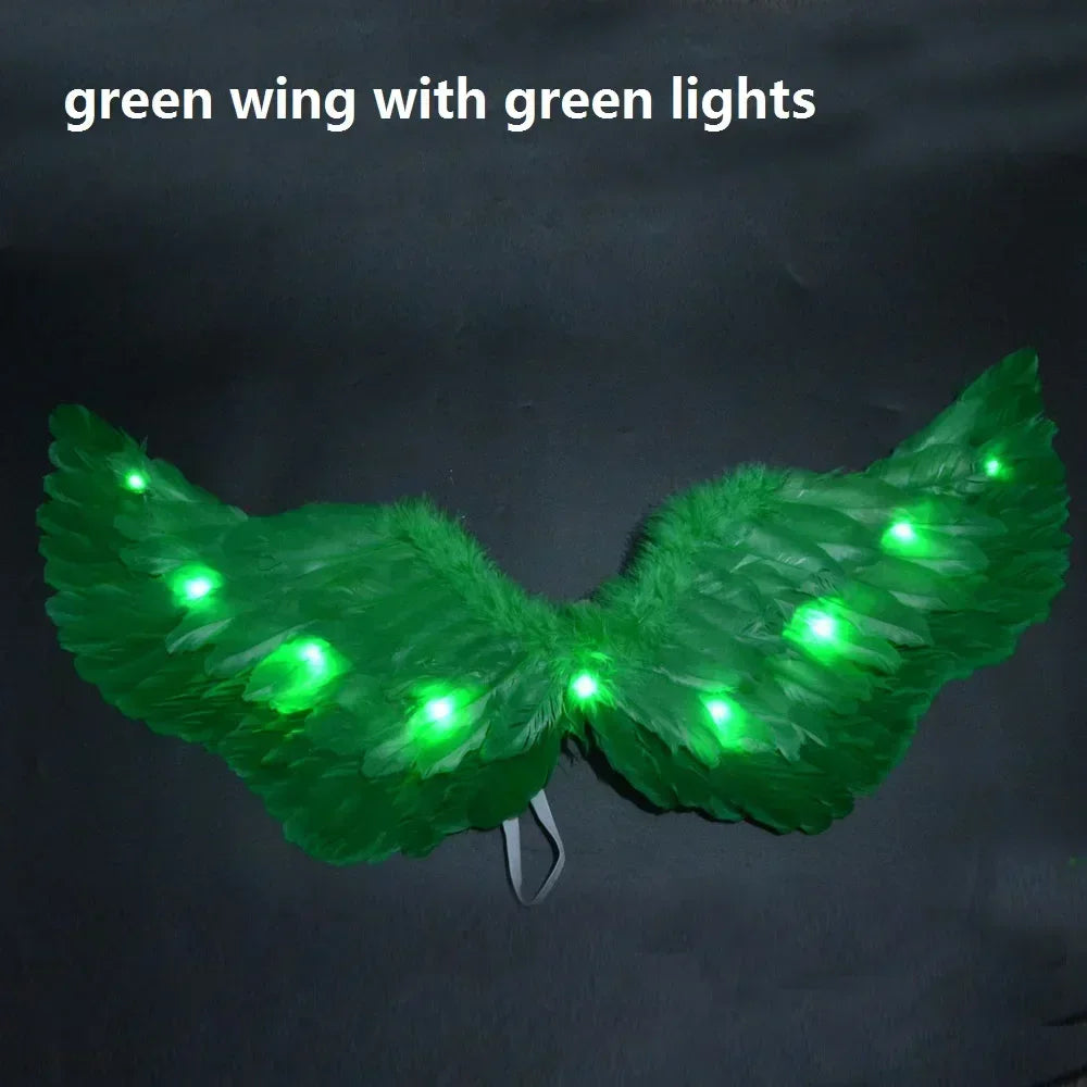 Party Glow LED Angel Feather Wing with Luminous Light Up Effect for Costume Birthday, Wedding and Christmas - Big Tim's Magic Emporium