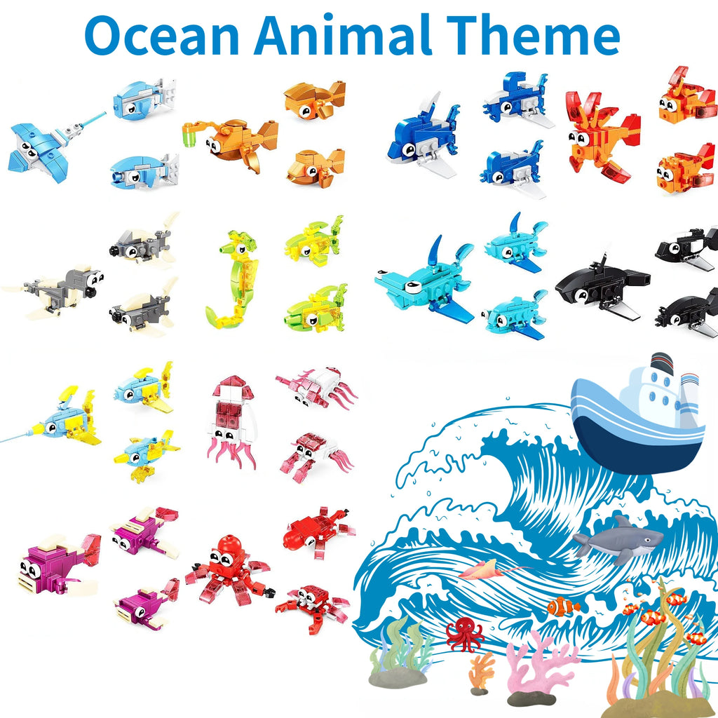 Party Favors for Kids Animals Building Block Toy for Goodie Bag Stuffers Classroom Student Prizes Birthday Gifts for Boys Girls