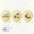 1set Happy Birthday Party Paper Banner Hanging Garland Flag Car Theme Kids 1st Birthday Party Balloons Decorations Baby Shower
