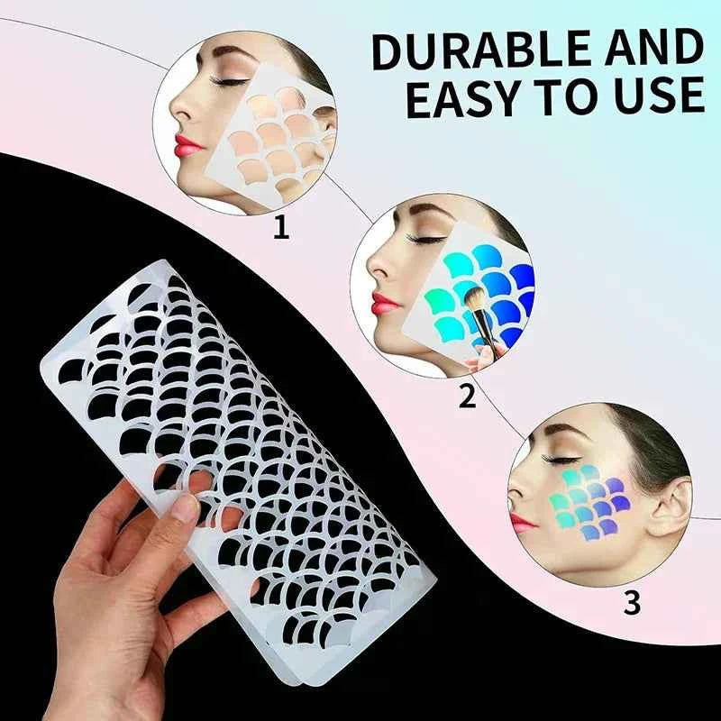 Fish Scale Stencil Face Painting Stencils Stencils For Painting Makeup Stencil Reusable Face Paint Stencils
