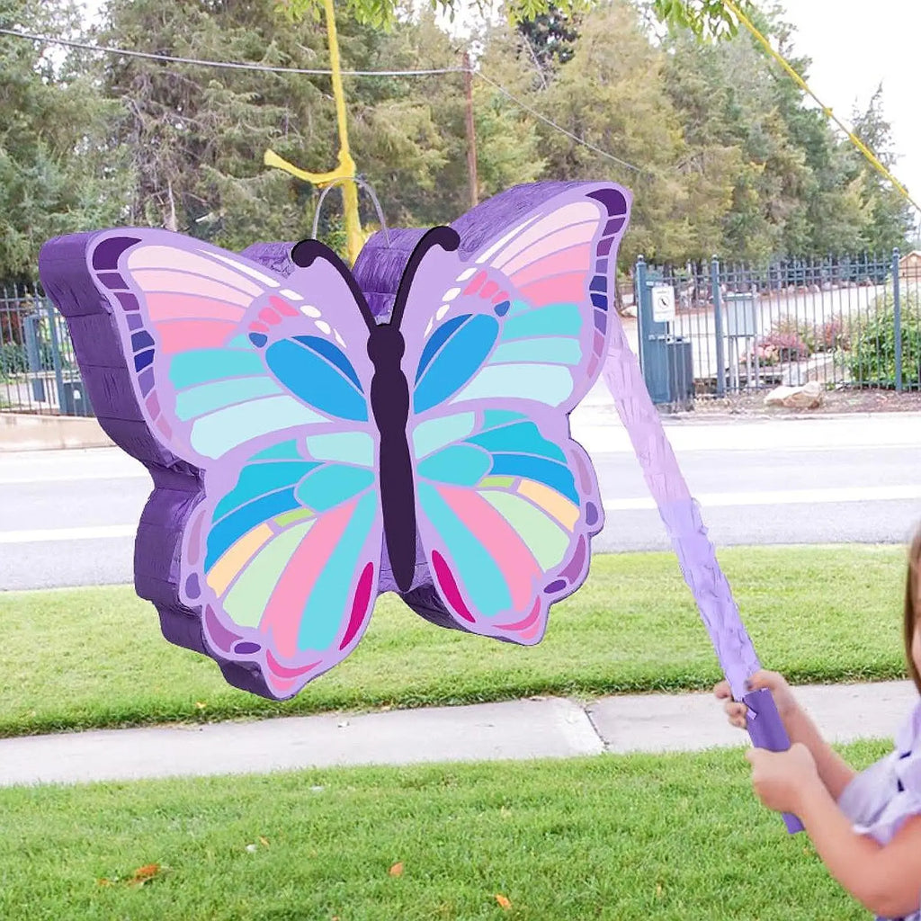 Butterfly Pinata Decorative Home Decoration Confetti Paper Pull String Pinata for Birthday Girls Boys Summer Celebration Festive