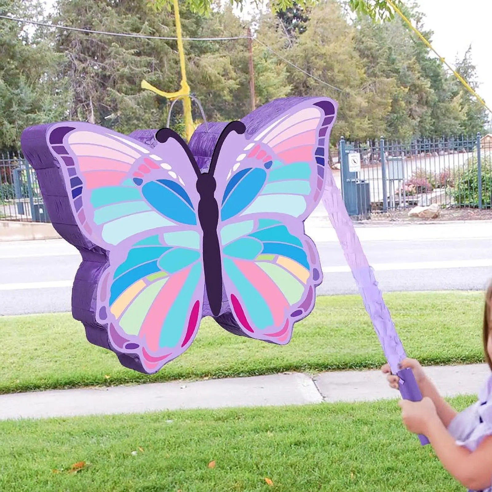 Butterfly Pinata Decorative Home Decoration Confetti Paper Pull String Pinata for Birthday Girls Boys Summer Celebration Festive