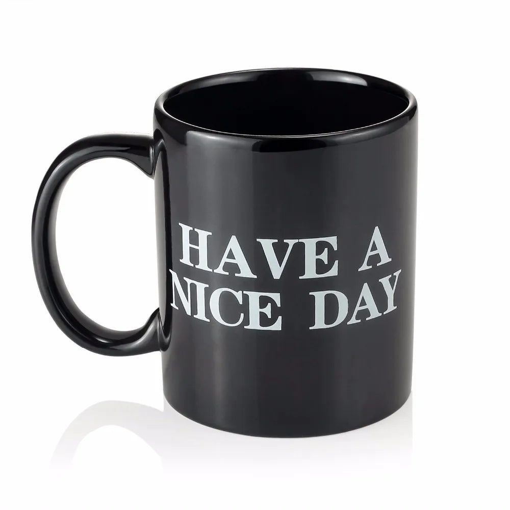 Funny Middle Finger mugs,Have a Nice Day Coffee Mug Creative Cup for Coffee Milk Tea Cups,Ceramic Coffee Porcelain Tea Cup Gift - Big Tim's Magic Emporium