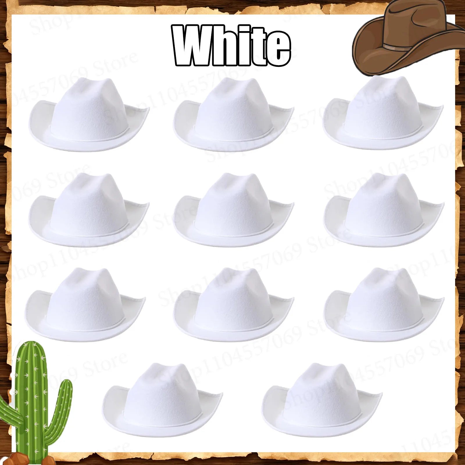 6-48Set Kids Western Cowboy Hats with Bandanas Cowboy Party Hats for Birthday Party Cosplay Costume Party Western Party Favors - Big Tim's Magic Emporium