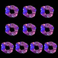 100pcs LED Scrunchies Girl Luminous Flashing Hair Scrunchy Light Up Hairbands Party Favors Glow In The Dark Supplies