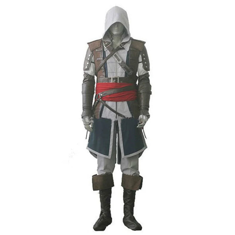 Uniform Outfits Complete Customization Suit Halloween PartyAssassins Cosplay Edward Costume Creed Black Flag Kenway Men Women