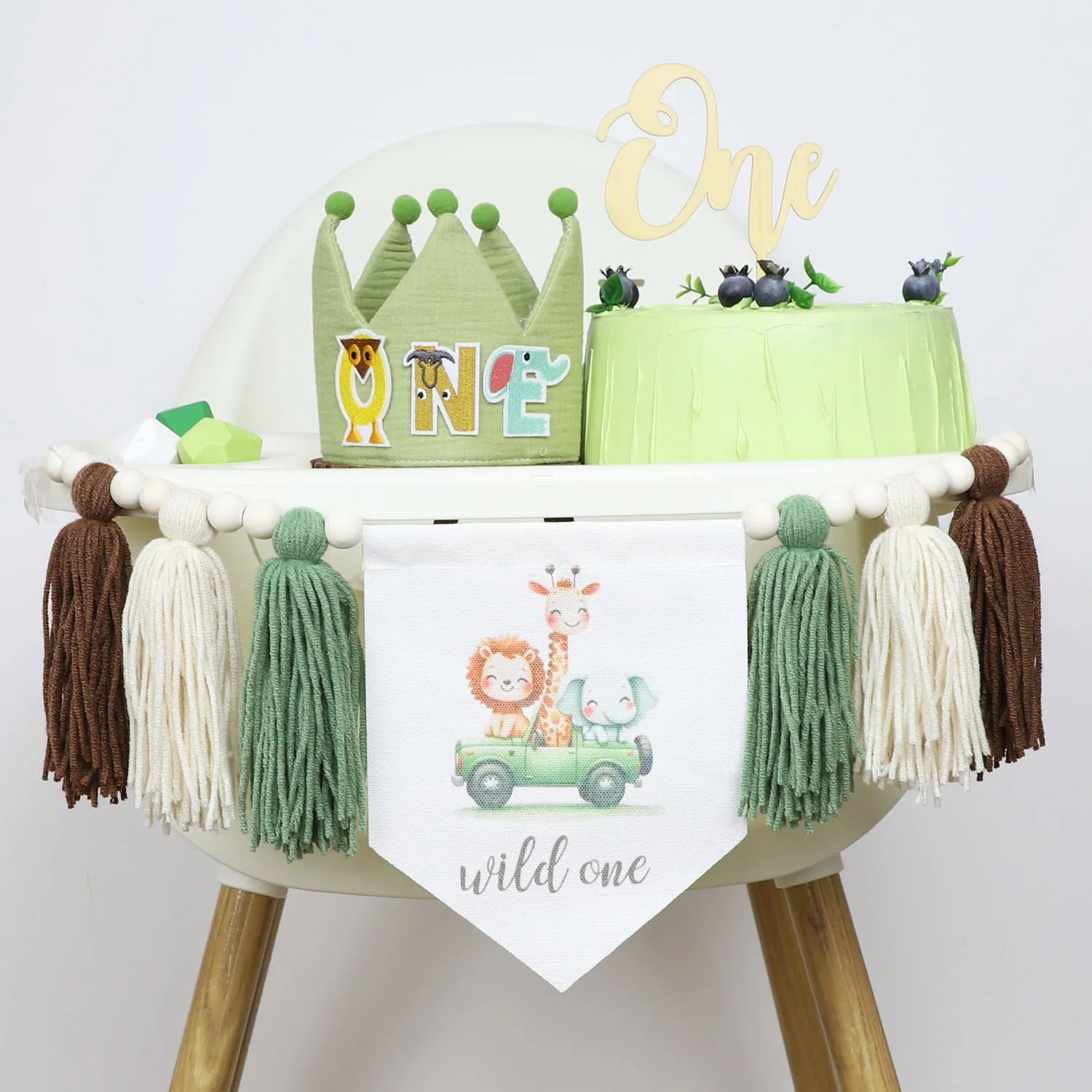 Baby Boy Girls First 1st Birthday Party Decorations Backdrop Wall Hangings Decorative for Kids Bedroom Nursery Wall Decor