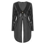 Velvet Circus Ringmaster Tailcoat Marching Band Halloween Showman Outerwear