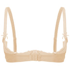 Lace Underwire Half-Cup Push-Up Bra