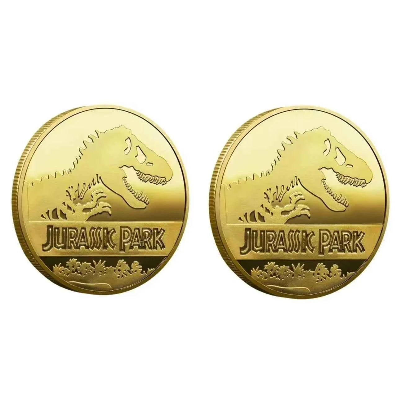 Souvenir Coin REPLICA Commemorative Coins Medallion Badges Coins Jurassic Park Dinosaurs Coins