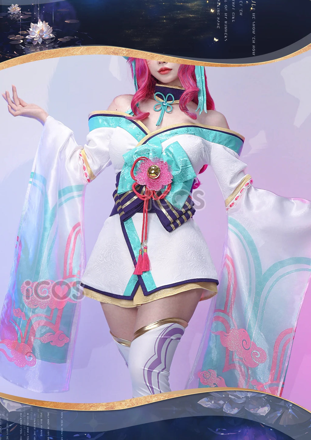 in stock Irelia H Ahri LOL ahri Spirit Blossom Cosplay Costume Halloween party dress for women - Big Tim's Magic Emporium