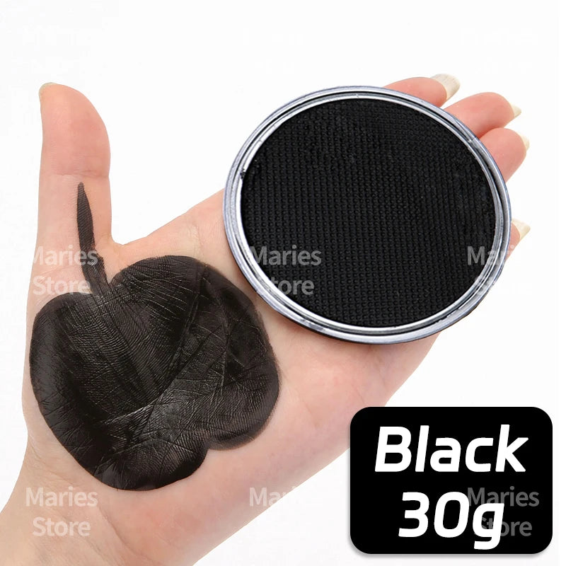 30g White Black Red Paint Water Based Makeup,Single Color for Adults for Skull,Witch,Goth,Cosplay,Halloween,Christmas,Party