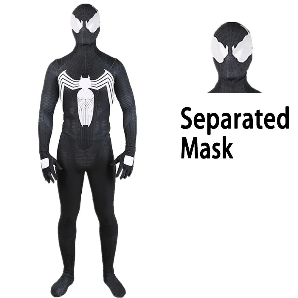 Venom Symbiote Spiderman Costume Superhero Cosplay Spidey Cosplay Halloween Costume Zentai Suits Bodysuit Halloween Disfraces - Big Tim's Magic Emporium