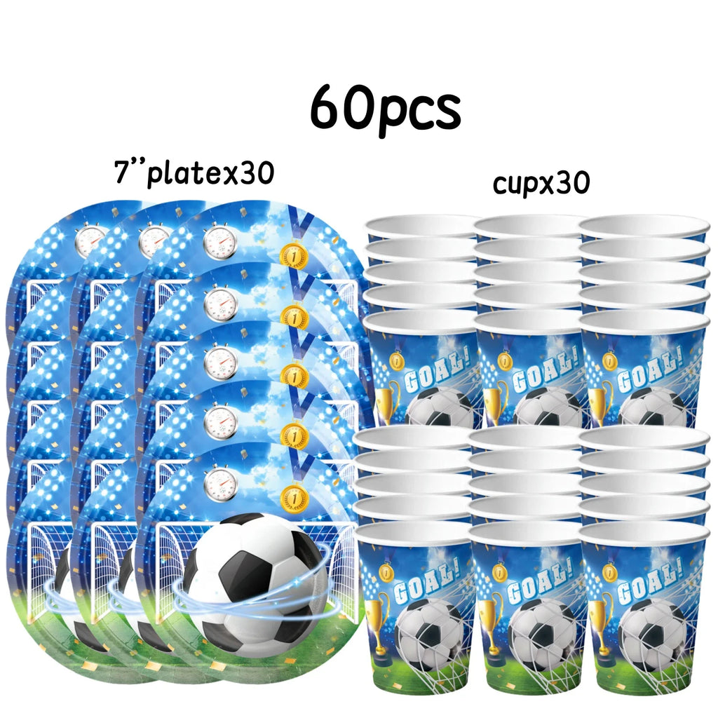 Football Party Stuff Soccer Party Tableware Tablecloth Napkin Cup Plate Soccer Party Backdrop Baby Shower Football Party Favors - Big Tim's Magic Emporium