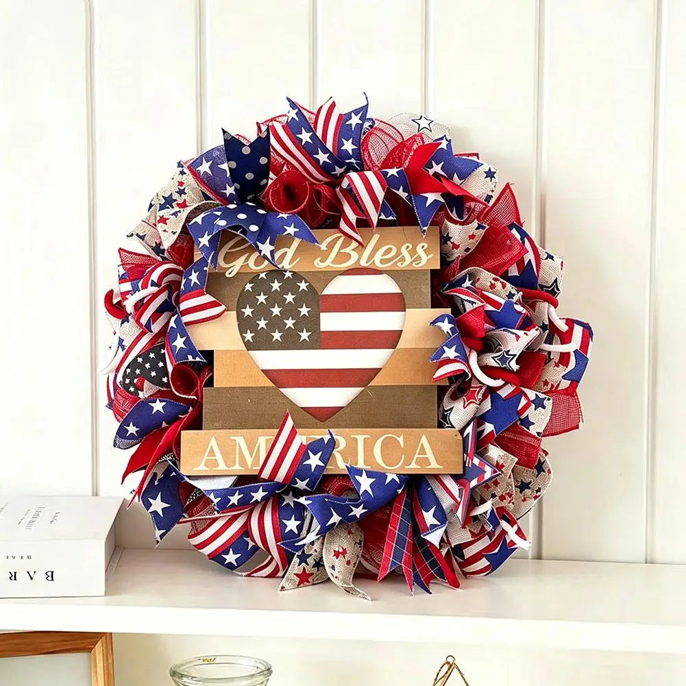Anniversary Garland Independence Day Decor July 4Th Indoor Outdoor Door Wall Decoration Festival Home Hanging Gifts Ornament