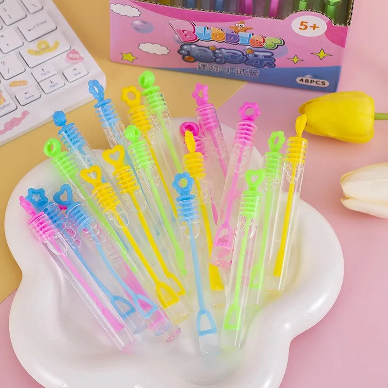 10-48pcs Kids Birthday Party Favors Mini Cute Bubble Empty Tube School Gifts Wedding Guests Souvenirs Pinata Rewards for Kids