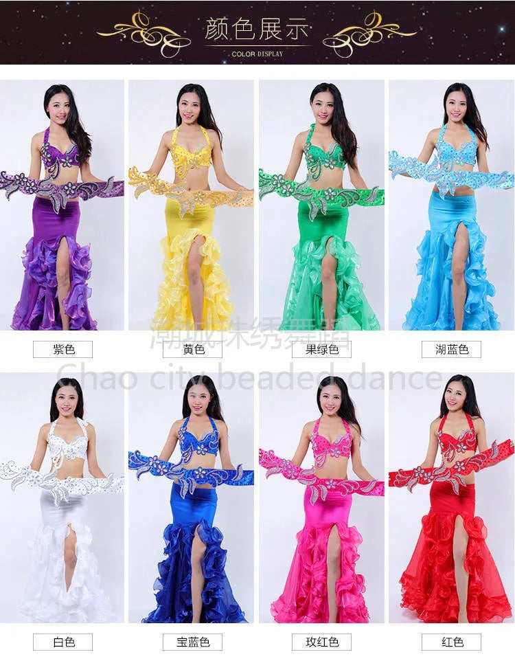 Customized Halloween Belly Dance Costume Set | Exotic Dancewear with Big Skirt - Big Tim's Magic Emporium