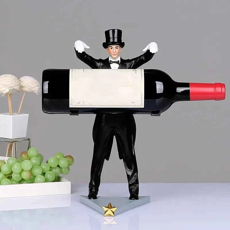 Magical Wine Bottle Rack, Home Decoration, Wine Bottle Rack, Handmade Resin, Colorful European Style, Handsome Magician