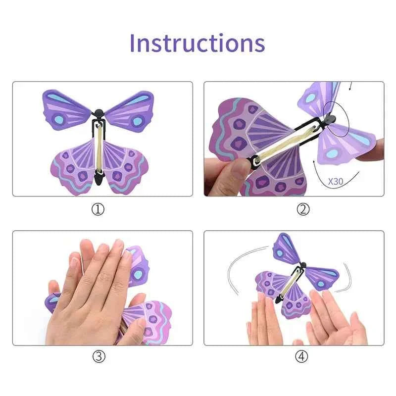 Magic Flying Butterfly Toy - 1PC Wind Up Fairy Flying Surprise Gift Party Favor - Big Tim's Magic Emporium