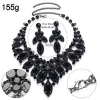 Rhinestone Drop Necklace & Earring Set