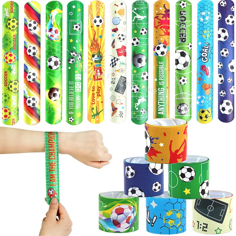Soccer Party Birthday Party Decorat Slap Bracelets Goodie Bags Keychains Sticker Football Party Supplies Kids Boy Birthday Party