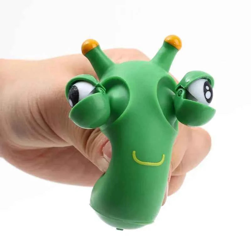 Green Worm Eye Popping Squeeze Fidget Toys For Autism And ADHD Weird Stuff Funny Gadget Novelty Juguetes Antiestrés Ansiedad