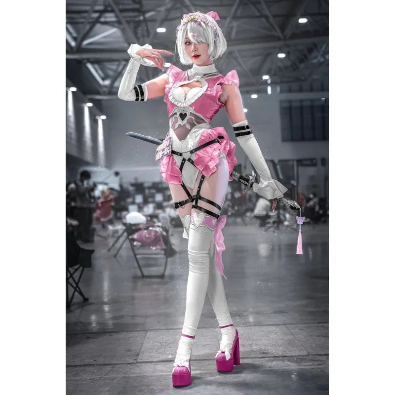NieR:Automata YoRHa No.2 Type B Cosplay Costume | Pink Jumpsuit Set - Big Tim's Magic Emporium