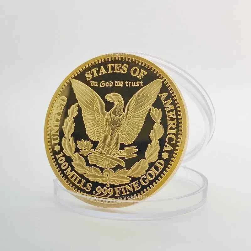Fashion Morgan Dollar Coin Commemorative Coin Bitcoin Commemorative Medal Scenic Area Coin Home Activity Decoration Gift