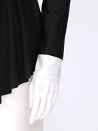 The Stardust Showgirl Tuxedo Leotard Dress – Luxury Long Sleeve Latin Dance & Stage Wear