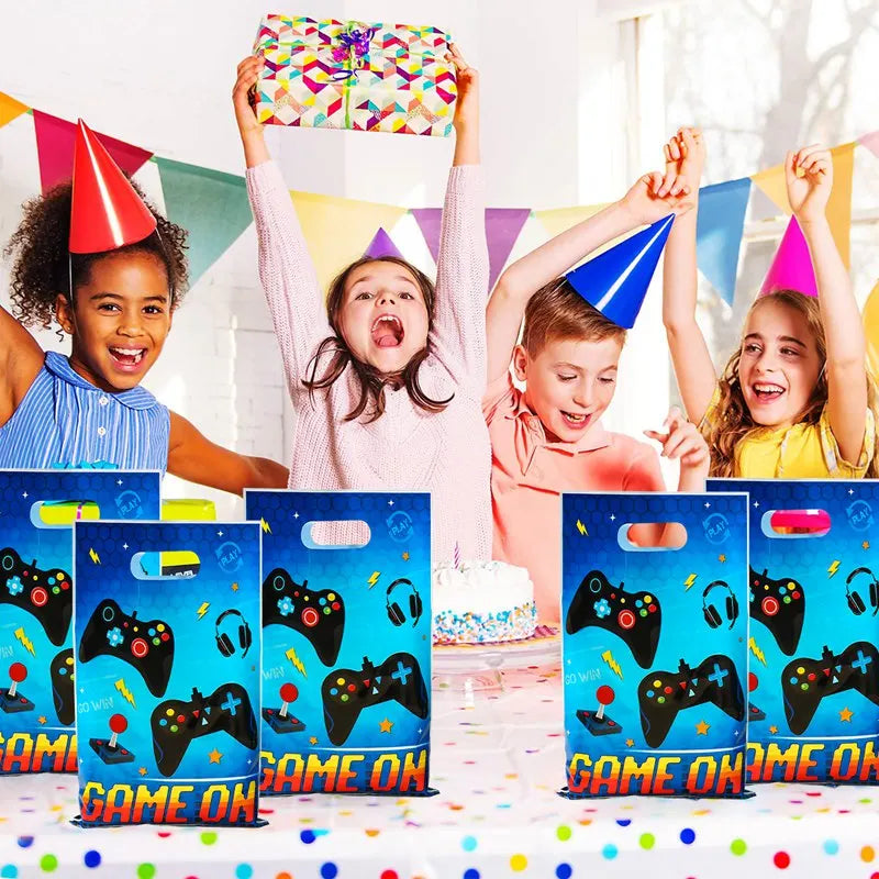 10/25pcs Game Party Gift Bag Electronic Game Theme Birthday Party Decor Happy Birthday Party Gift Bag with Handle Party Supplies - Big Tim's Magic Emporium