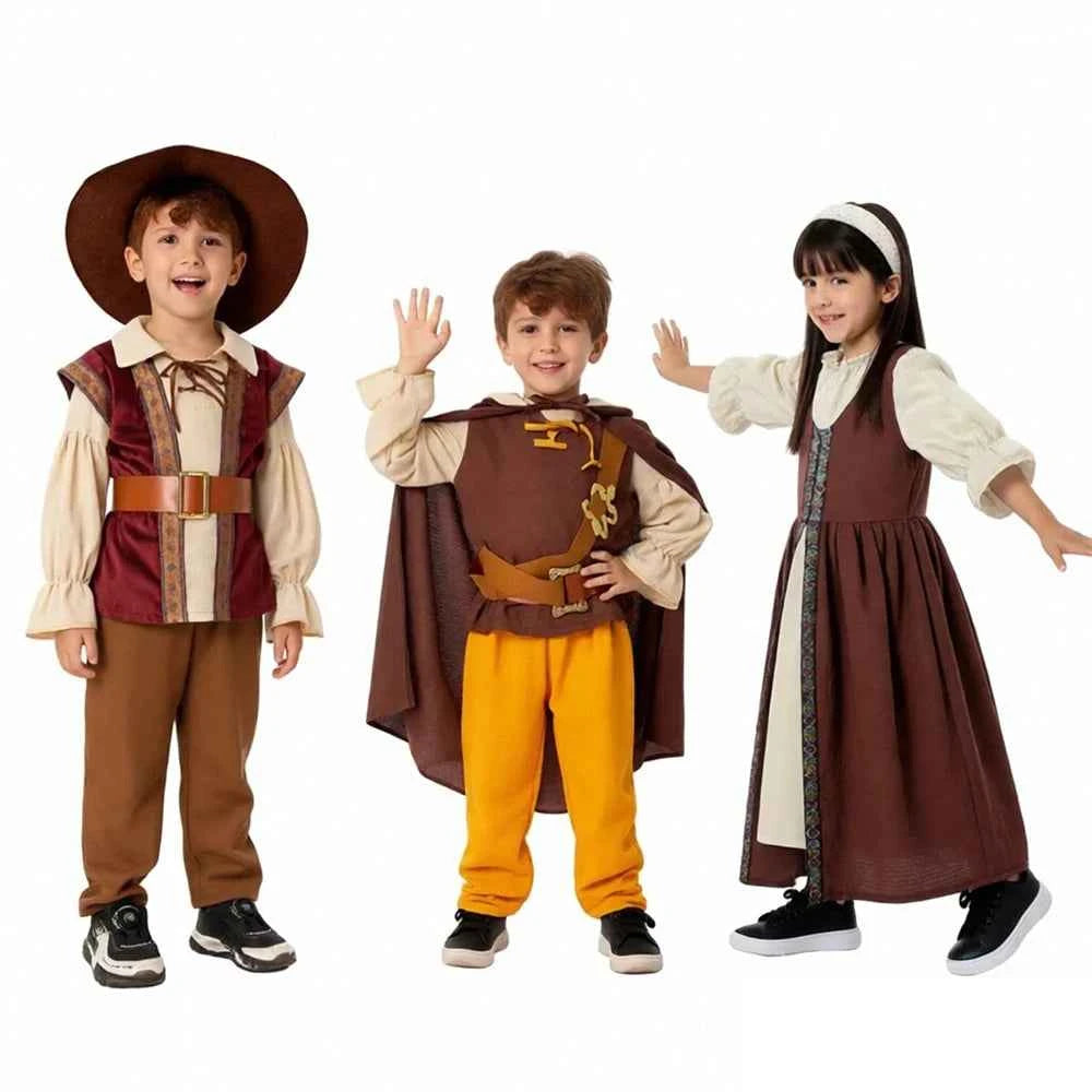 Medieval Costume Court-Style Dress Carnival Halloween European Vintage Party Costumes Stage Performance Suit Birthday Party Gift