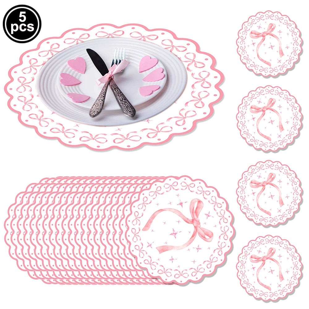 Bow Party Honeycomb Centerpieces Pink Bow Birthday Decorations Bow Baby Shower Decor Coquette Birthday Decorations