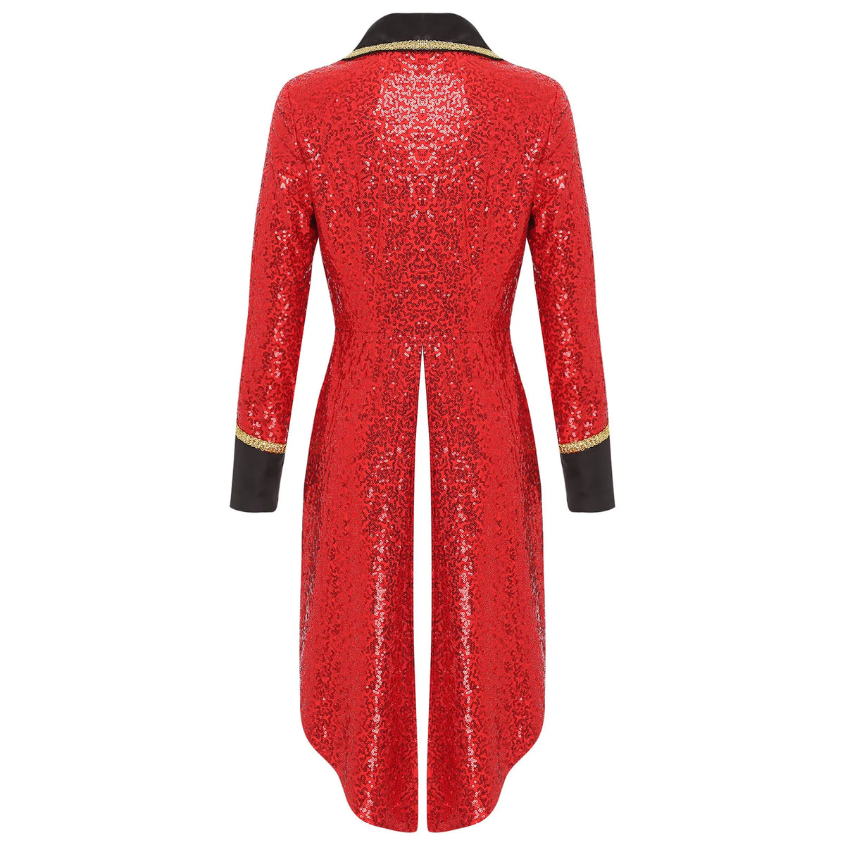 Velvet Circus Ringmaster Tailcoat Jacket Marching Band Halloween Showman Outerwear