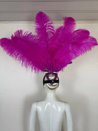 The Stardust Dionysia – Rose Red Feather Carnival & Masque Ball Headdress