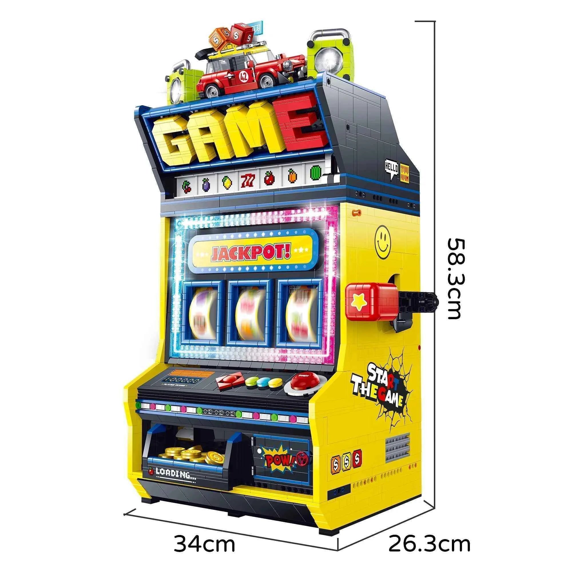 3571PCS Fruit Arcade Building Blocks Retro Game Console Model Toys Assembly Bricks Party Supplies Christmas Gifts For Kids Adult