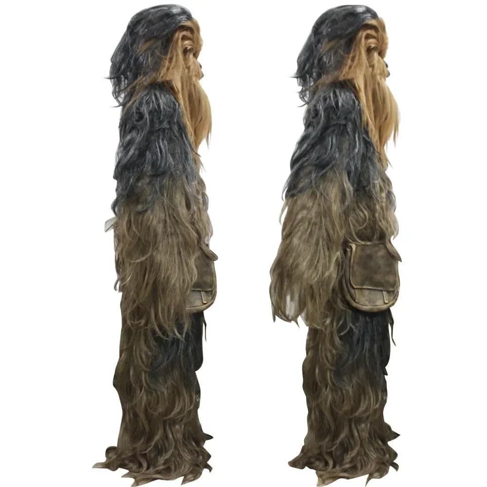 Cosplay Chewbacca Costumes Jumpsuit Halloween Party Suit Costume with Mask for Man Adult - Big Tim's Magic Emporium