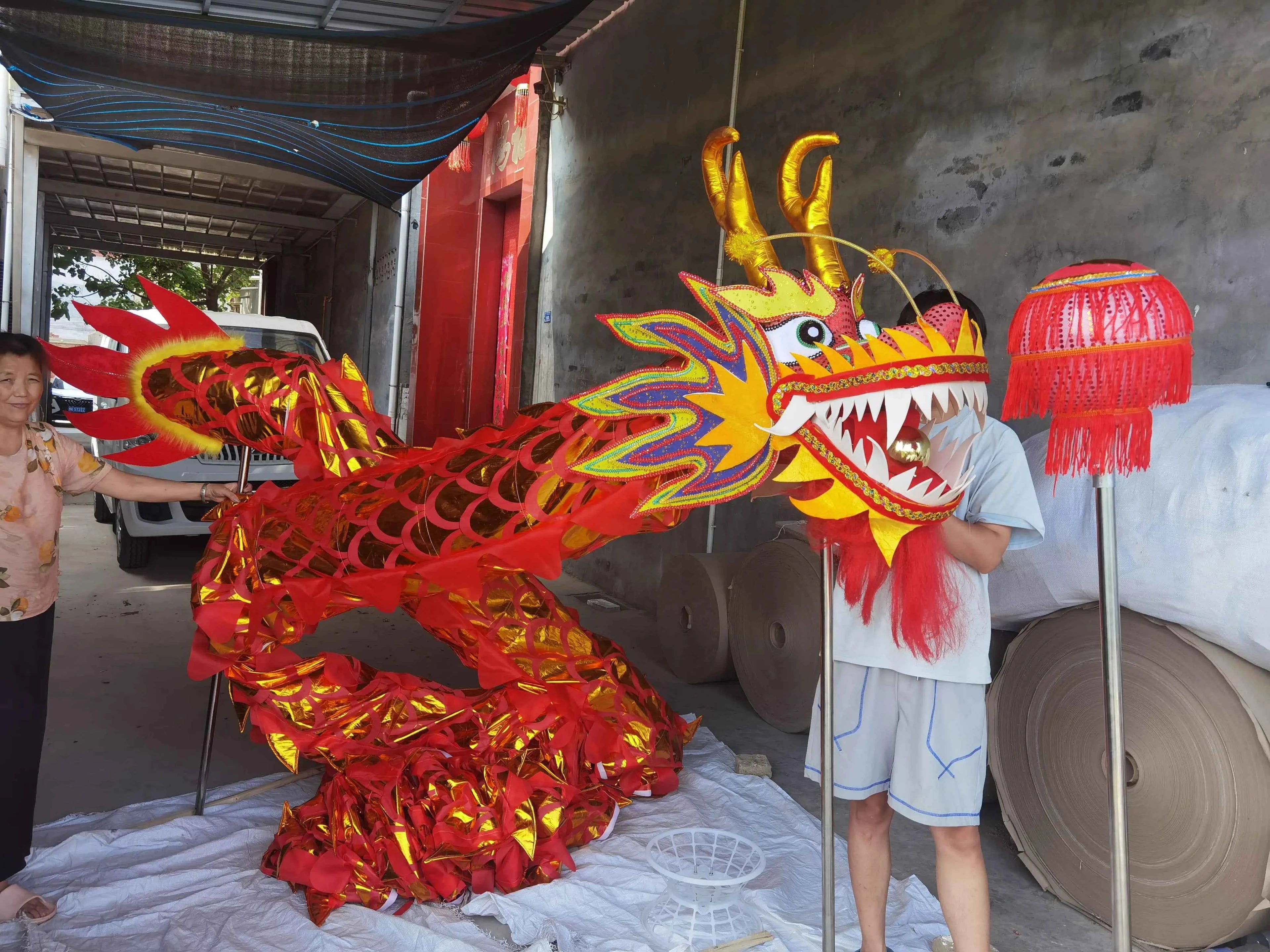 Dragon Dance Props Competitive   Clothing Professional Lion Leading Performance