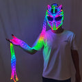 Female LED Helmet Monster Luminous Hat Light Illusion Cat Woman Black Panther Mask for Performance LED Robot Performance - Big Tim's Magic Emporium