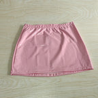 Glossy PU Faux Leather Micro Mini Skirt High-Stretch Liquid Shine Pencil Skirt