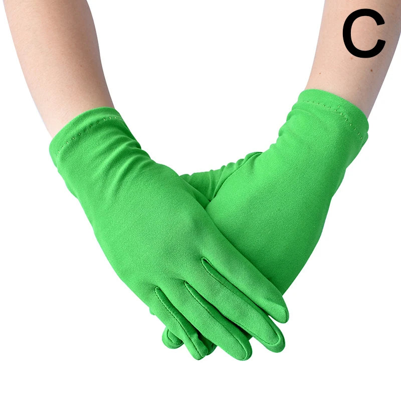 Festival Full Finger Performer Gloves Elastic Breathable Colorful Mitten Dance Cosplay Party Wedding Etiquette Glove Accessories - Big Tim's Magic Emporium