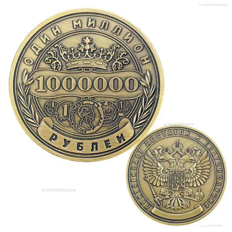 Commemorative Coin Million Ruble Home Coin collection medallions coins Russian 1 PCS European style Decor Commemorative Coin