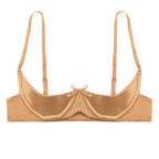 Satin Underwire Half-Cup Push-Up Bra