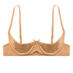 Satin Underwire Half-Cup Push-Up Bra