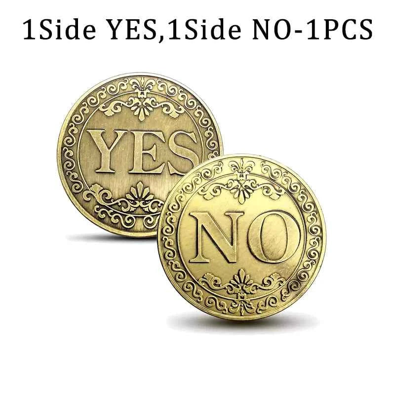 YES NO Decision Coins Magic Coin Collections Good Luck Vintage Antique Bronze Wish Lucky Coin US Coins Commemorative Gold Coins