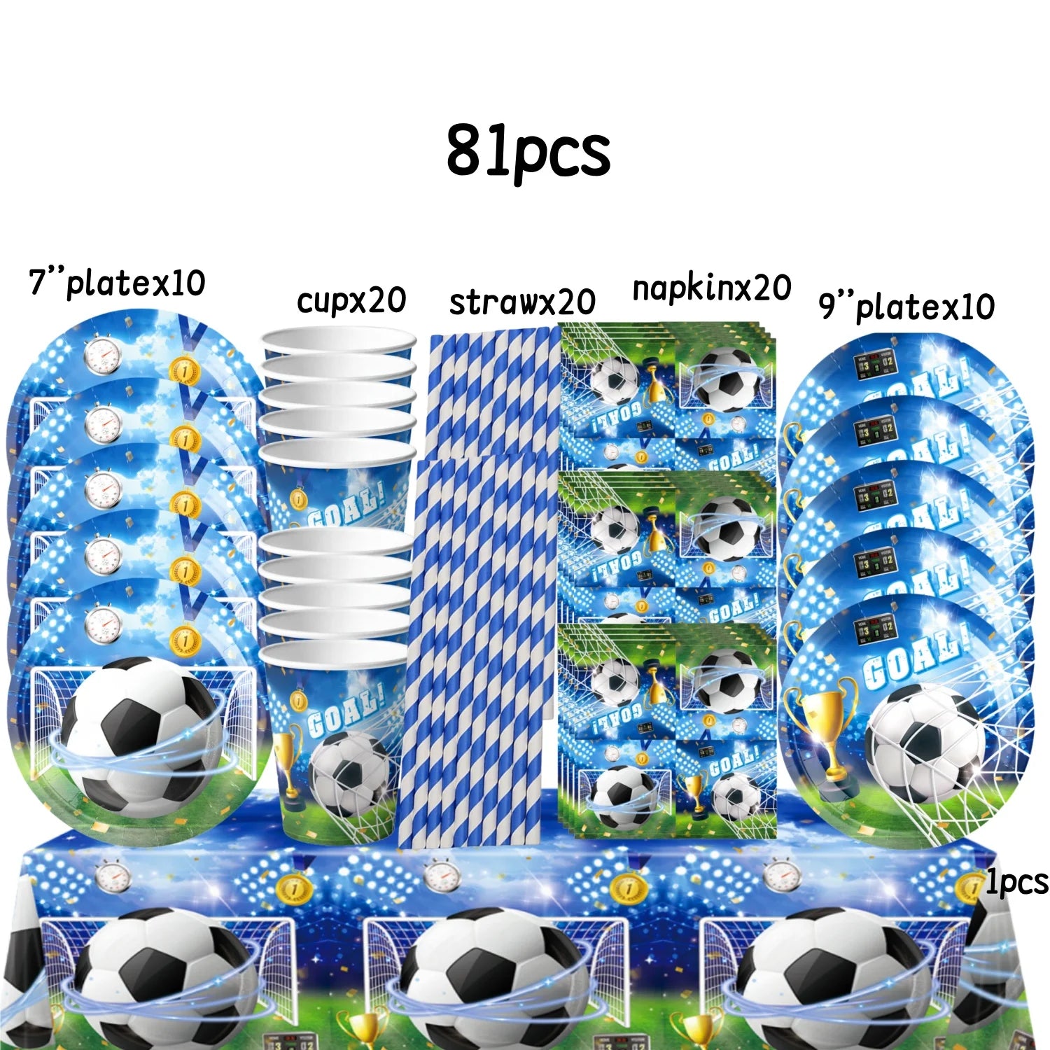 Football Party Stuff Soccer Party Tableware Tablecloth Napkin Cup Plate Soccer Party Backdrop Baby Shower Football Party Favors - Big Tim's Magic Emporium