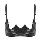 V-Notch Underwired Open Chest Bra Top