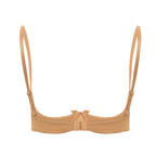 Satin Underwire Half-Cup Push-Up Bra