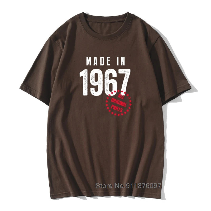 Funny T shirt Husband Birthday Gift 100% Cotton Retro TShirts 1965 1966 1967 1968 1969 Vintage Print Man Round Neck Clothes - Big Tim's Magic Emporium