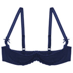 Lace Underwire Half-Cup Push-Up Bra